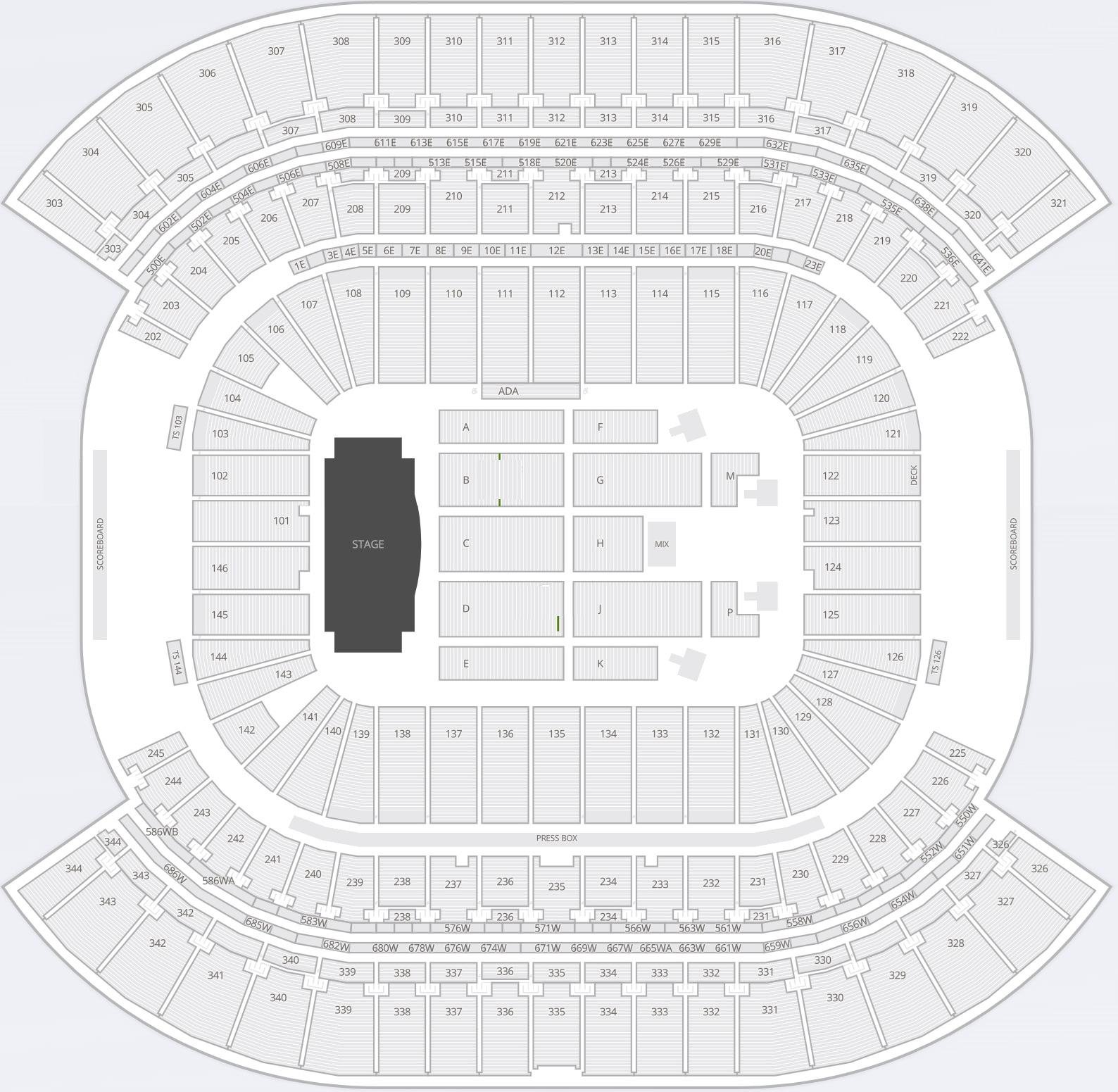 Nissan Stadium Bruno Mars Seating Chart