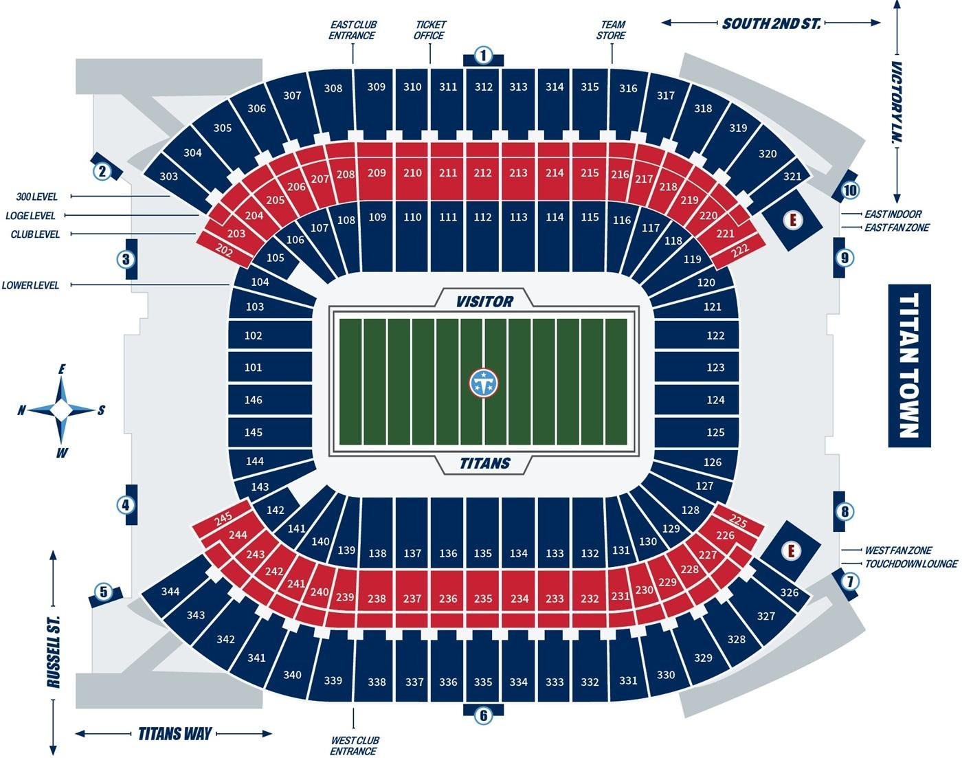 Nissan Stadium Seating Chart