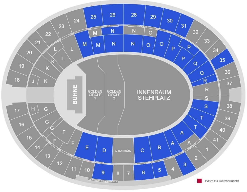 Olympiastadion Berlin Concerts Seating Plan