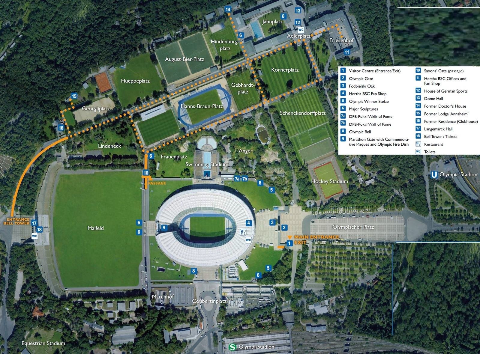 Olympiastadion Berlin Parking Map