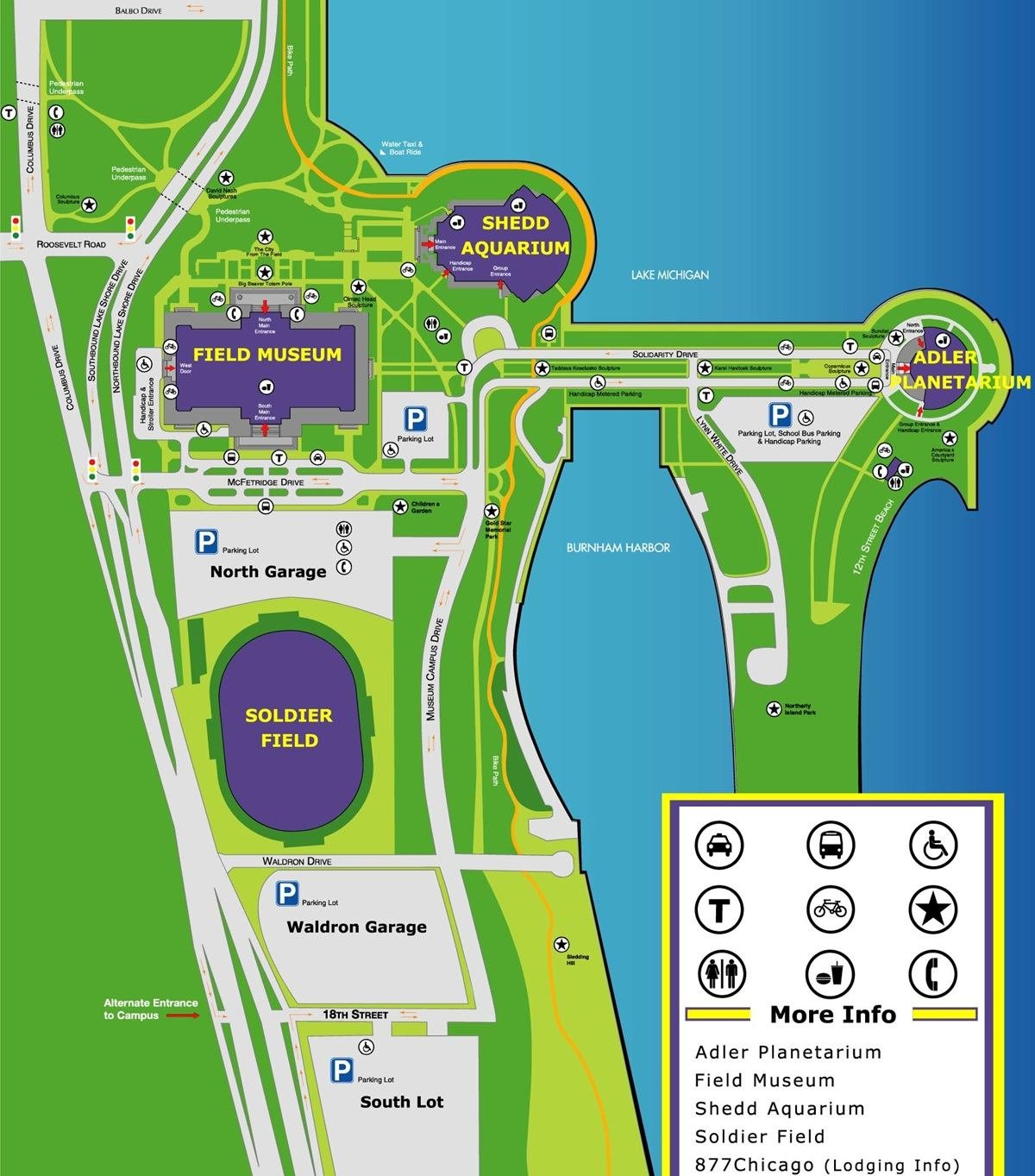 Soldier Field Parking Map