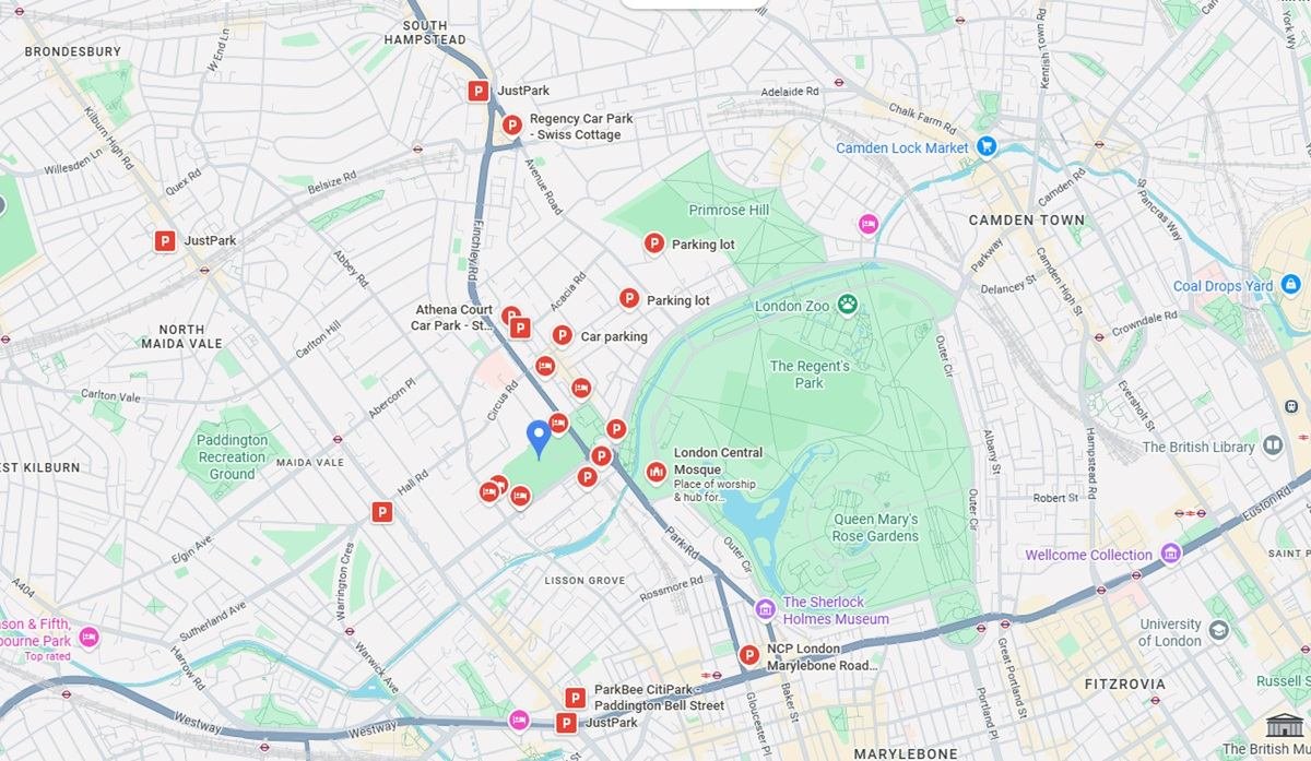 Lords Cricket Ground Parking Map