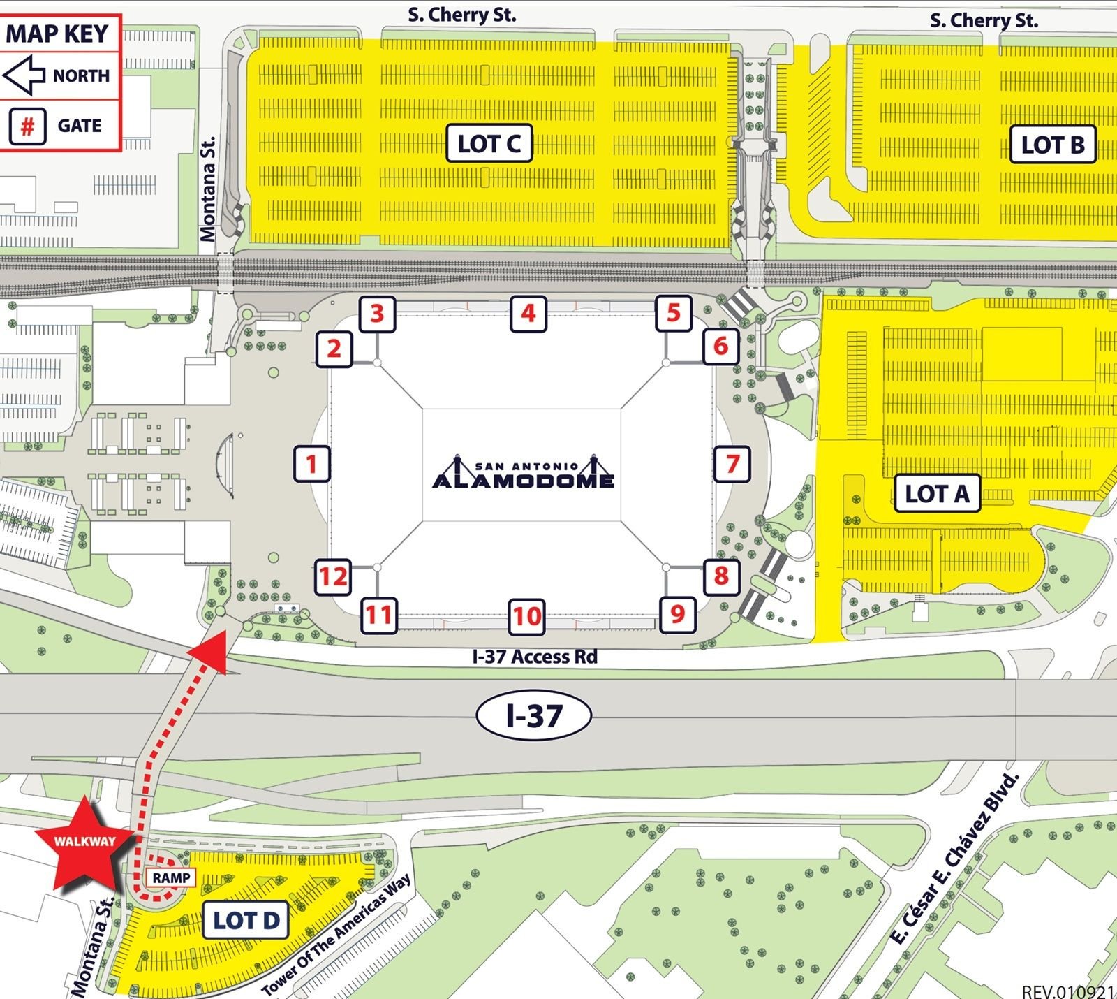 Alamodome Parking Map