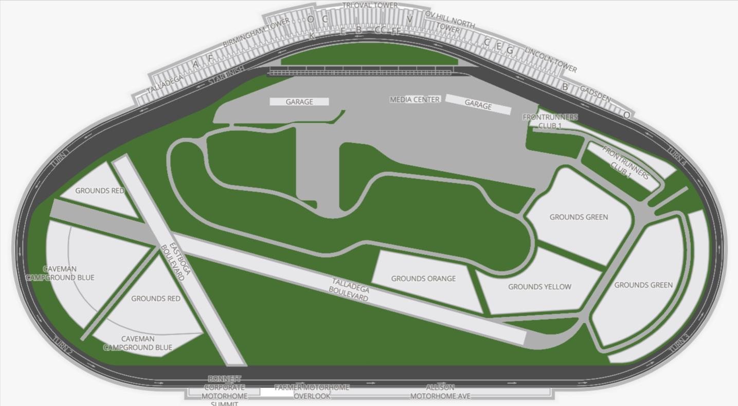 Talladega Superspeedway Map