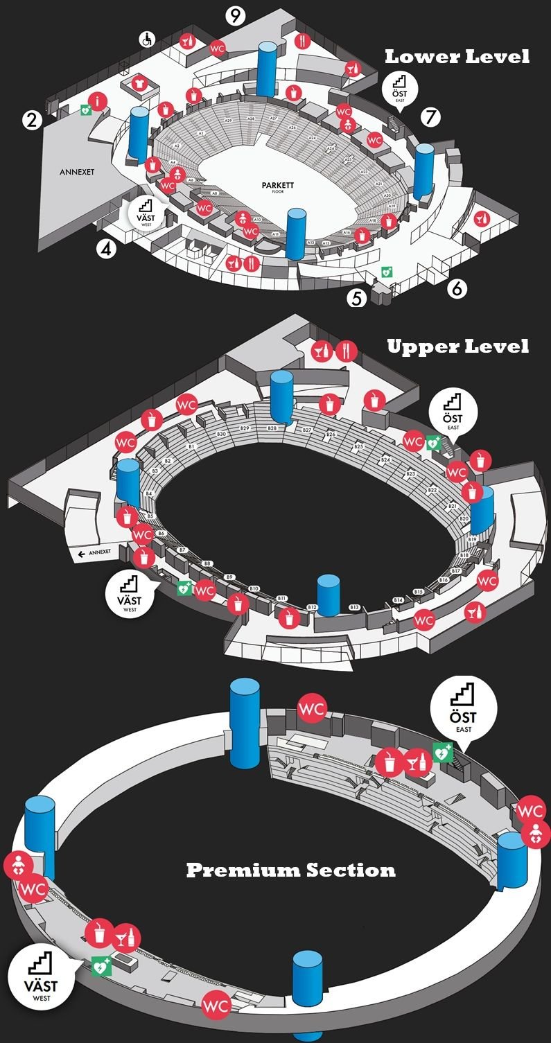 Avicii Arena Layout
