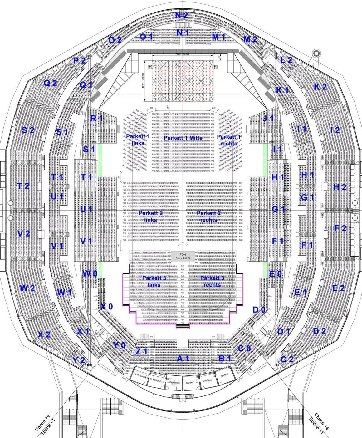 Hallenstadion Seating Plan