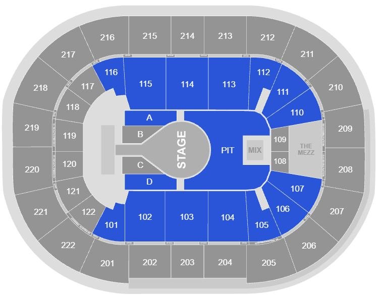 Manchester AO Arena Concert Layout
