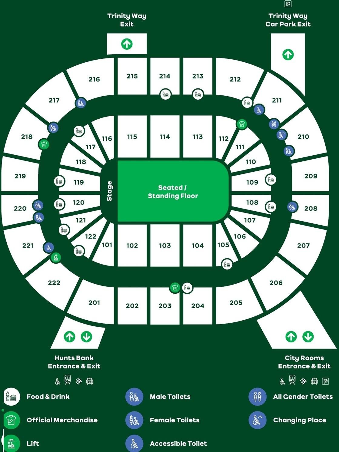 Manchester AO Arena Seating Plan