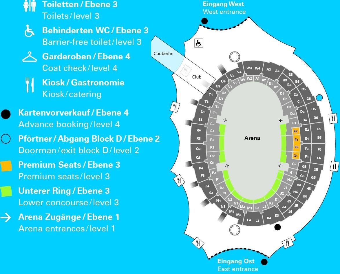 Olympiahalle Munich Layout