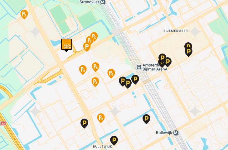 Ziggo Dome Parking Map