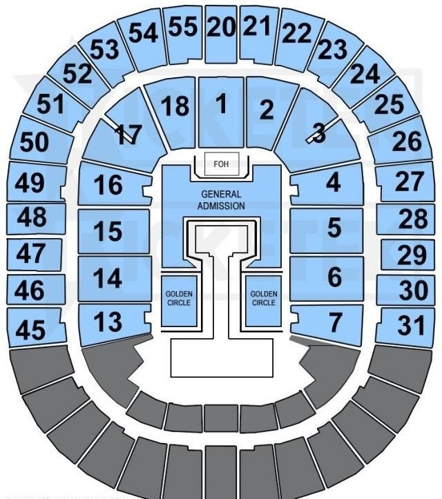 Rod Laver Arena Concert Layout