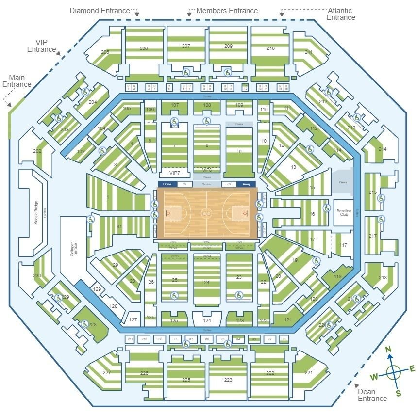 Barclays Center Accessible Seat Map