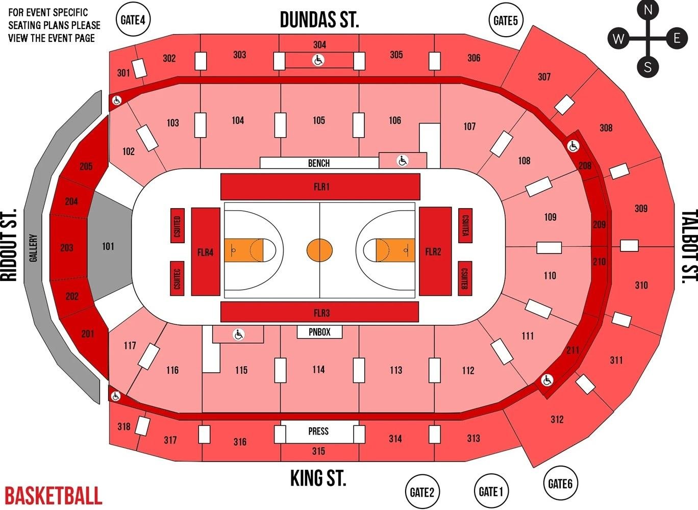 Canada Life Place Seating Chart for Basketball