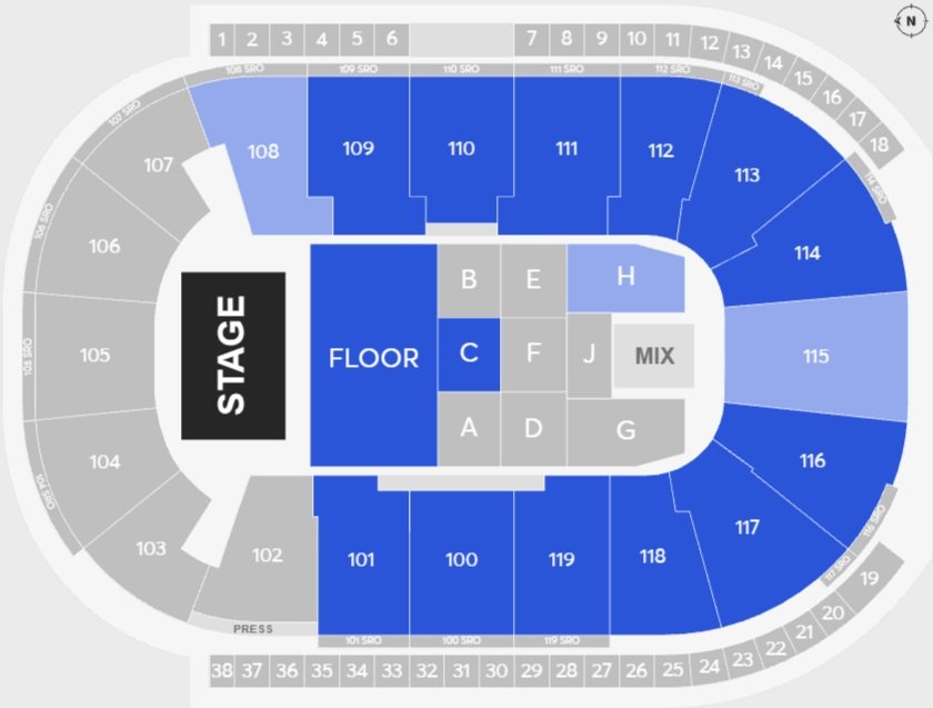 Coca Cola Coliseum Concert Seating Chart