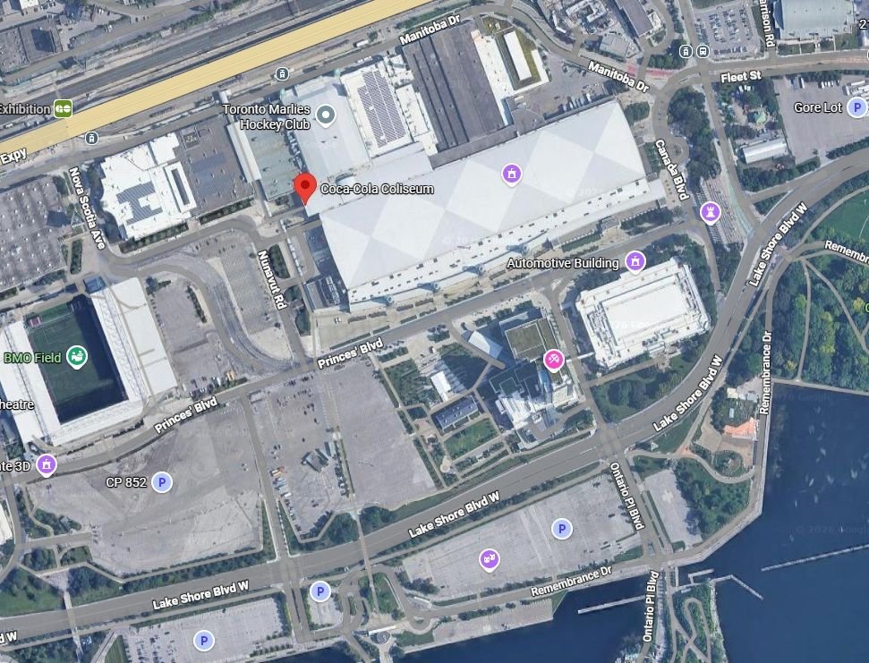 Coca Cola Coliseum Parking Map