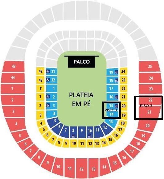 Estádio da Luz Concert Seat Layout