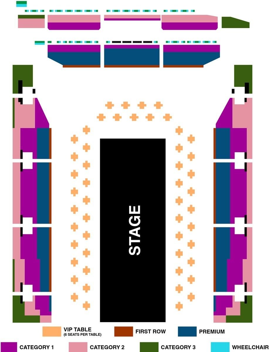 Kai Tak Arena Seat Map with Premium Sections and Disabled Seats