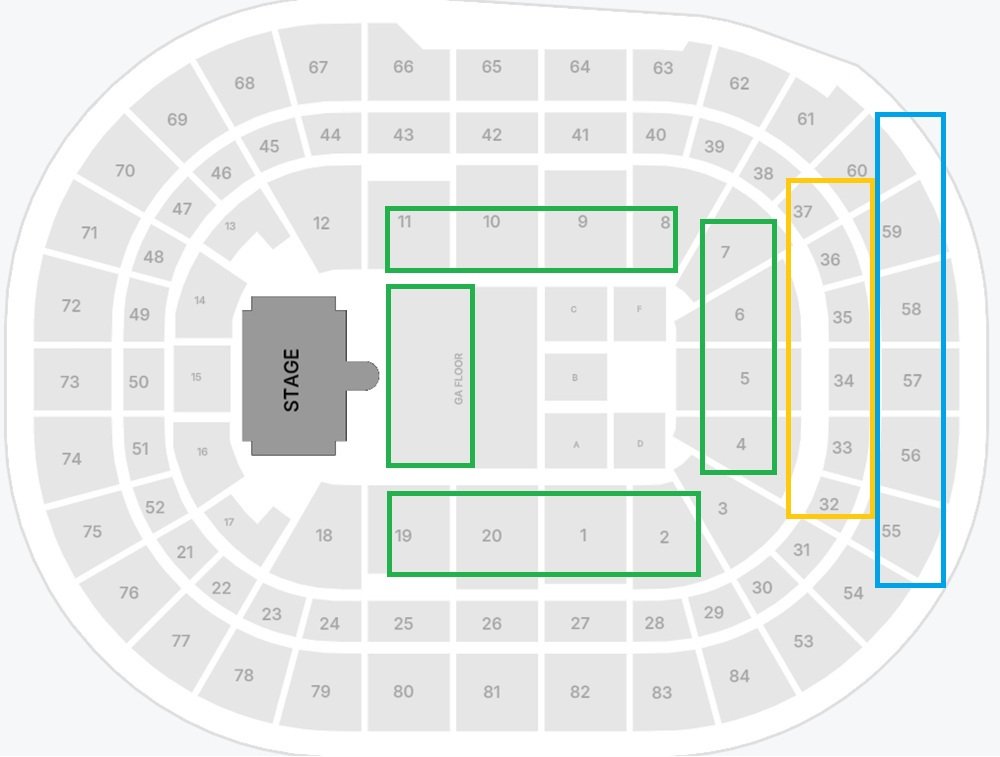 Laufey Afterpay Arena Best Seats