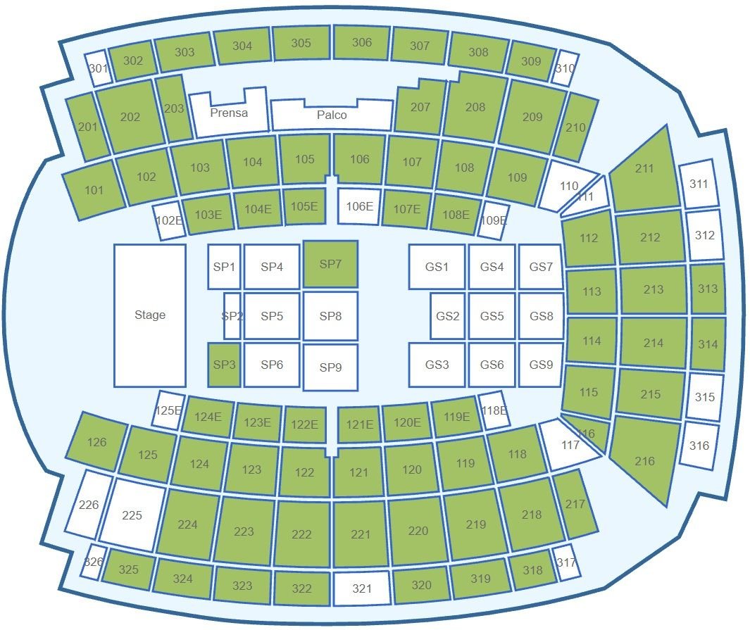 Palau Sant Jordi Concert Layout