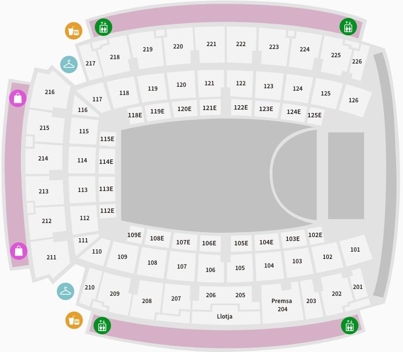 Palau Sant Jordi Seating Plan