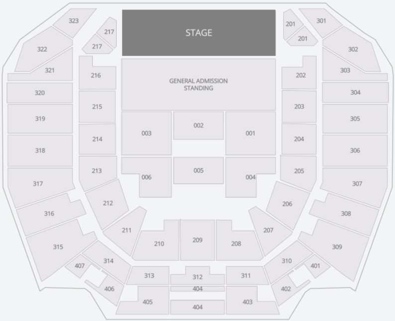 RAC Arena Concert Seating Plan