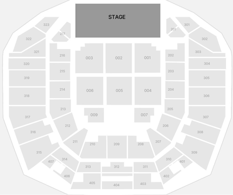 RAC Arena Concert Seating Map