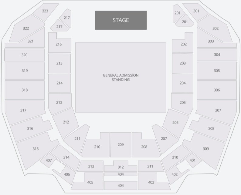 RAC Arena Seat Map