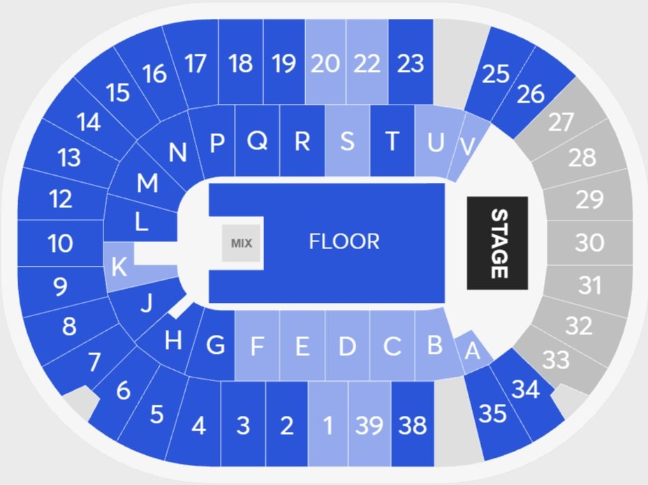 SaskTel Centre Concert Seat Map
