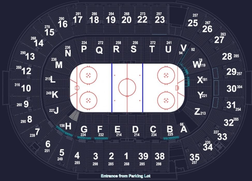 SaskTel Centre Seating Map