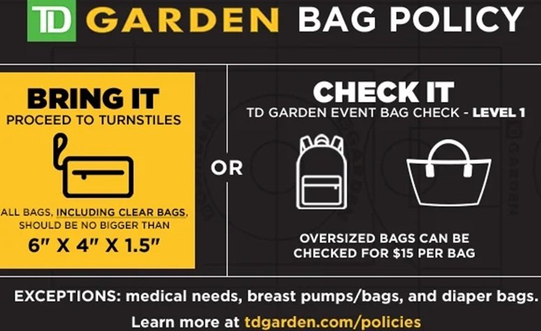 TD Garden Bag Policy