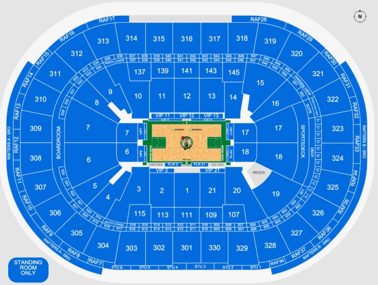 TD Garden Seating Chart