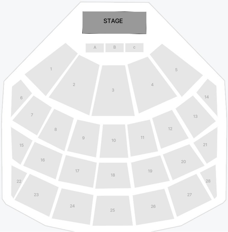 TikTok Entertainment Centre Seat Layout
