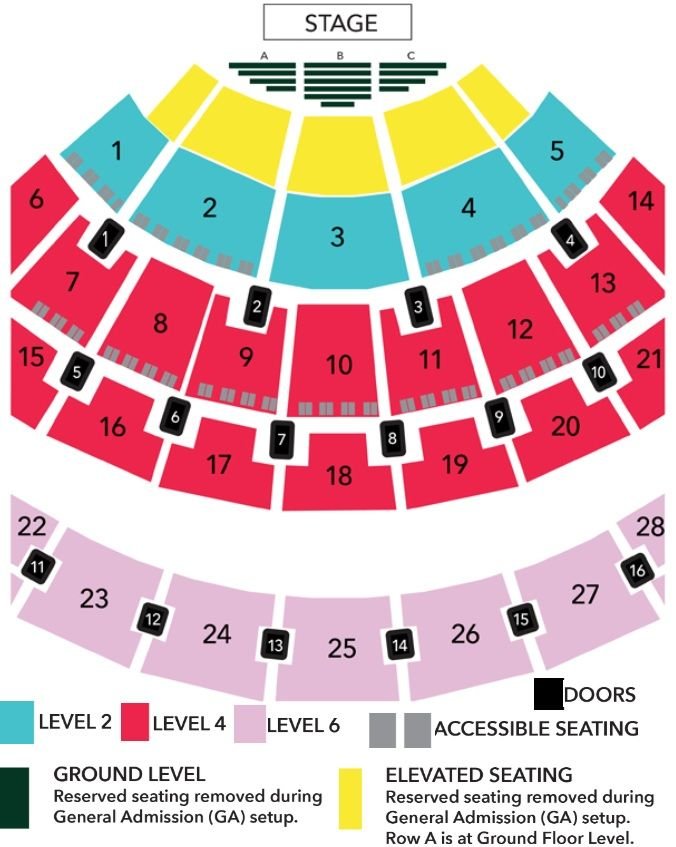 TikTok Entertainment Centre Seating Map