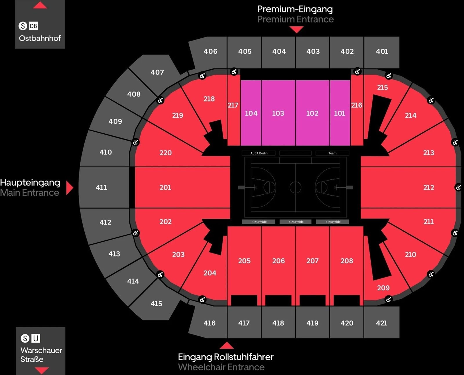 Uber Arena Basketball Seating Chart