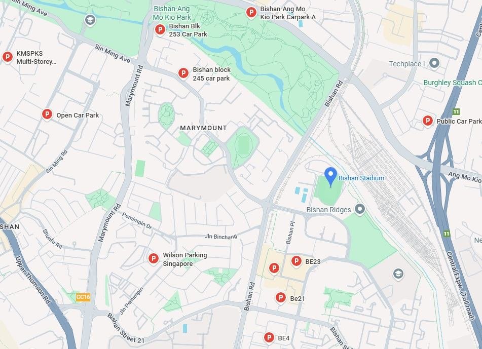 Bishan Stadium Layout and Parking