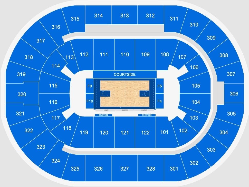 BOK Center Seating Chart for Basketball
