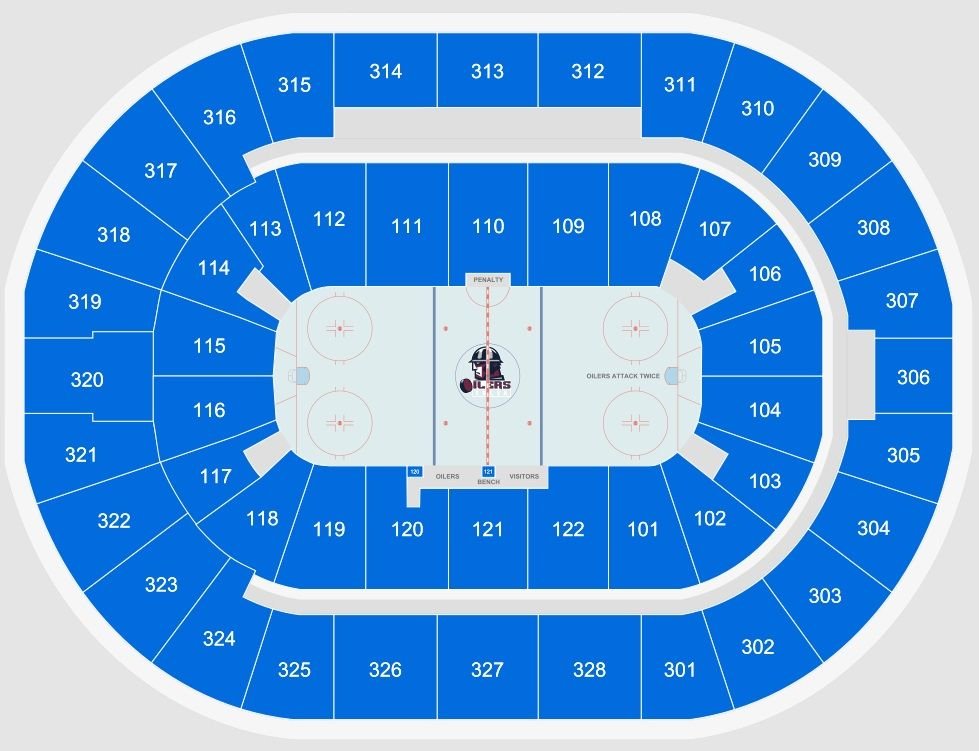 BOK Center Seating Chart for Ice Hockey