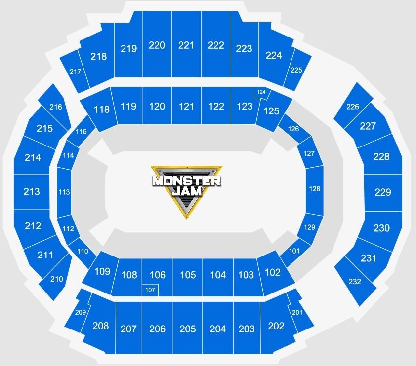 CHI Health Center Omaha Monster Jam Seat Map