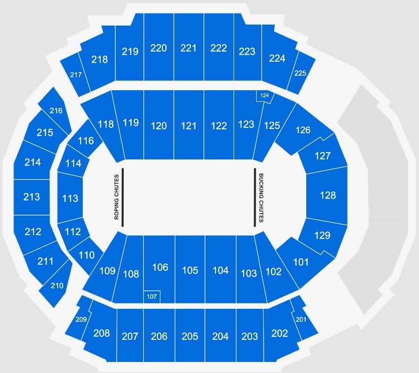 CHI Health Center Omaha Rodeo Seat Map