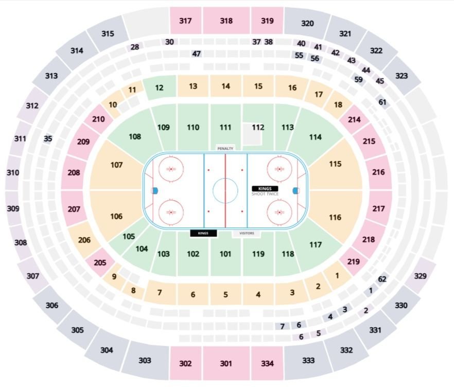 Crypto com Arena Hockey Seating Chart