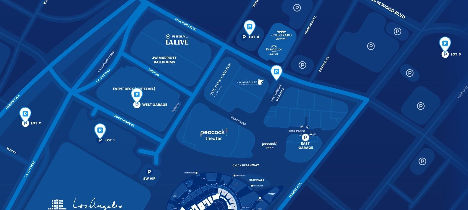 Crypto com Arena Parking Map