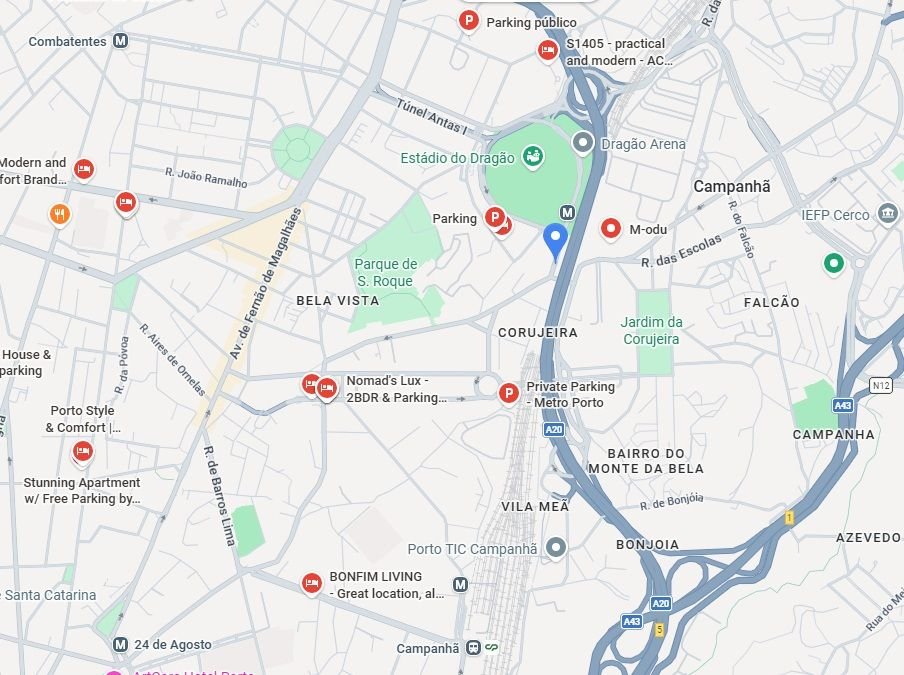 Estadio do Dragao Parking Map