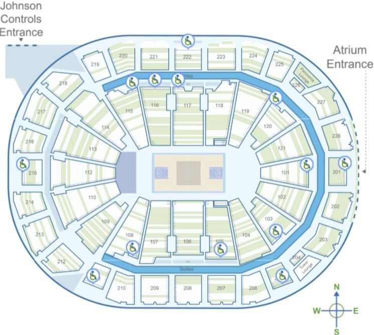 Fiserv Forum Accessible Sections