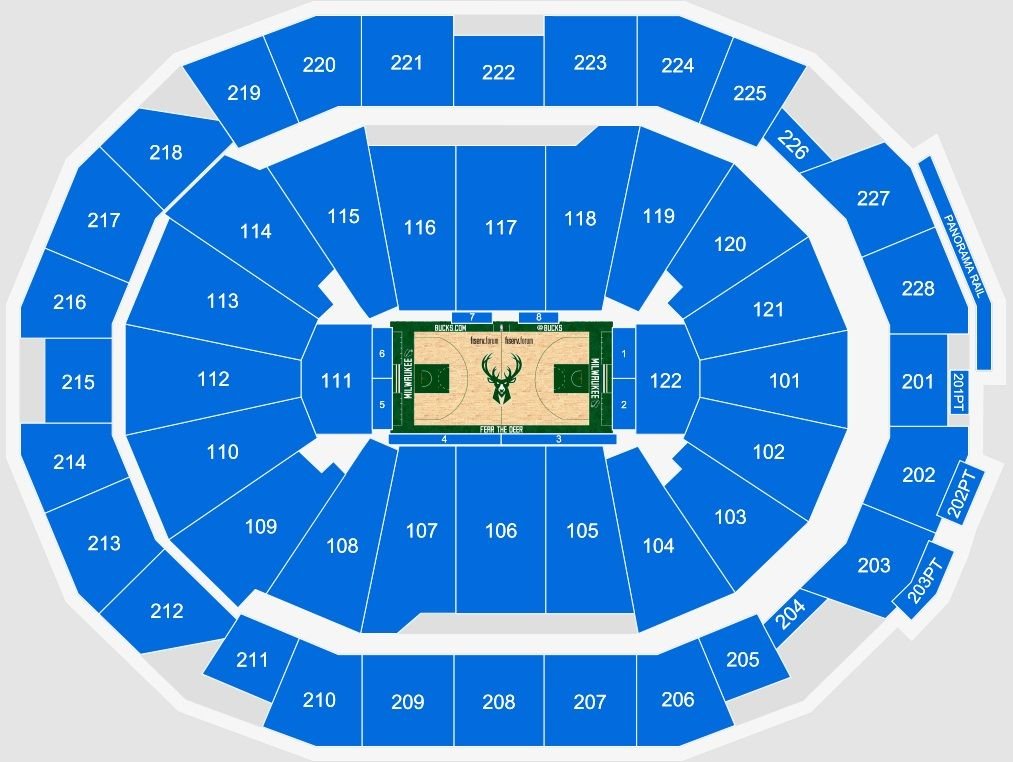 Fiserv Forum Seating Chart for Basketball