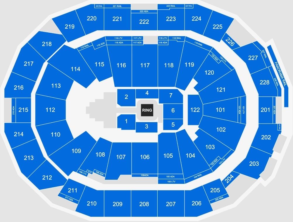 Fiserv Forum Seating Chart for WWE