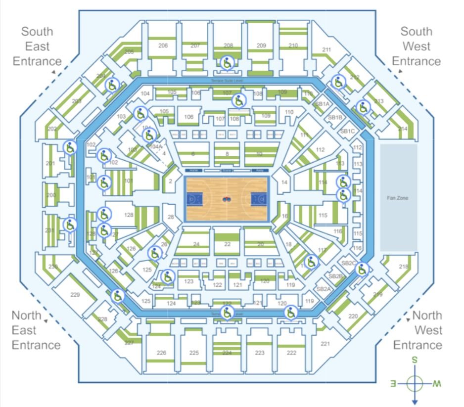Frost Bank Center Accessible Sections