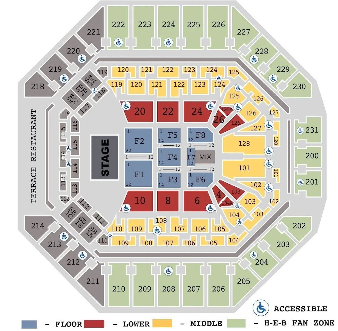 Frost Bank Center Concert Seating Chart