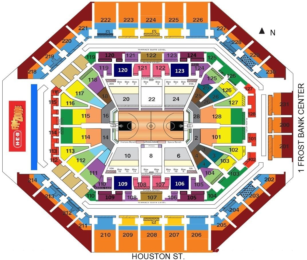 Frost Bank Center Seating Chart