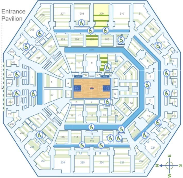 Gainbridge Fieldhouse Accessible Sections
