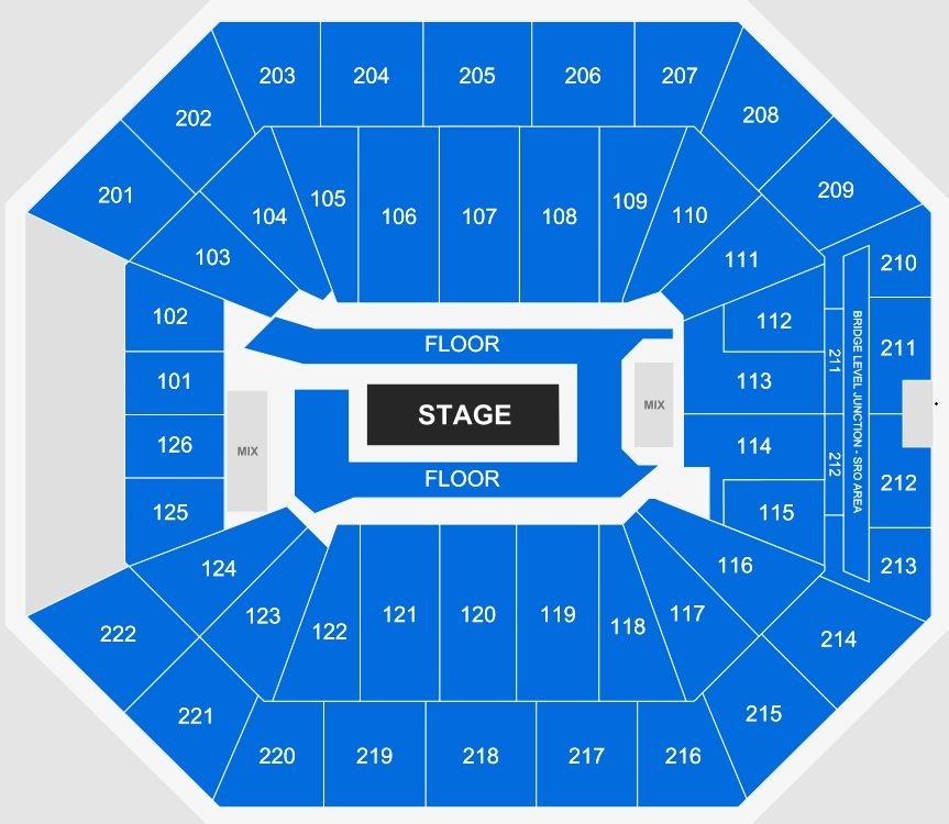 Golden 1 Center Concert Seating Chart Center Stage Layout
